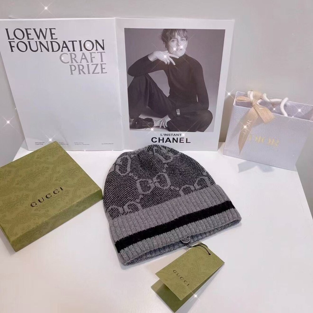 Gucci GG Jacquard Knit Beanie